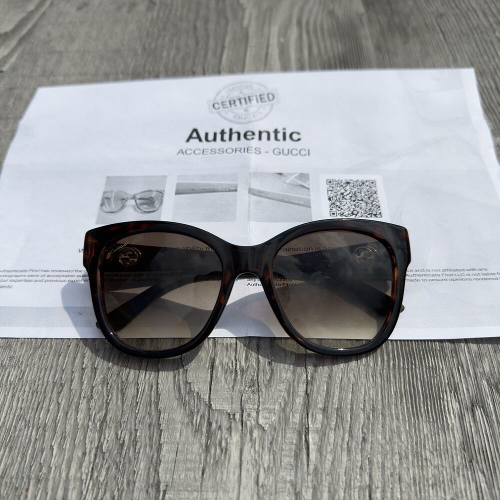 Authentic Gucci GG3786/S Optyl Cat-Eye Sunglasses - Tortoise/BM2 With COA - Picture 2 of 8